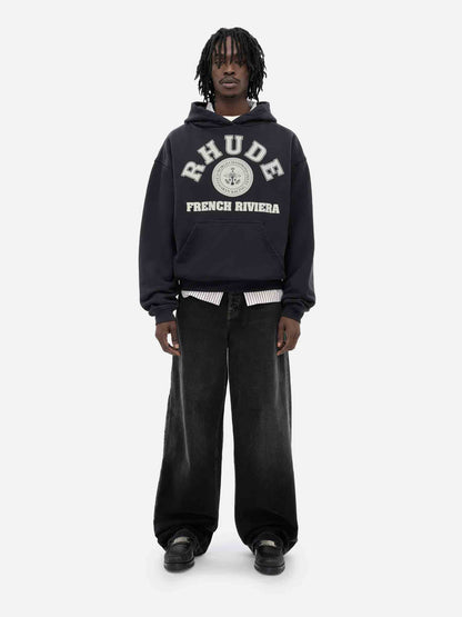 Rhude Hombre Barcelona Sudadera Capucha Algodón color Negro sku 545-001820 01 - Foto 2