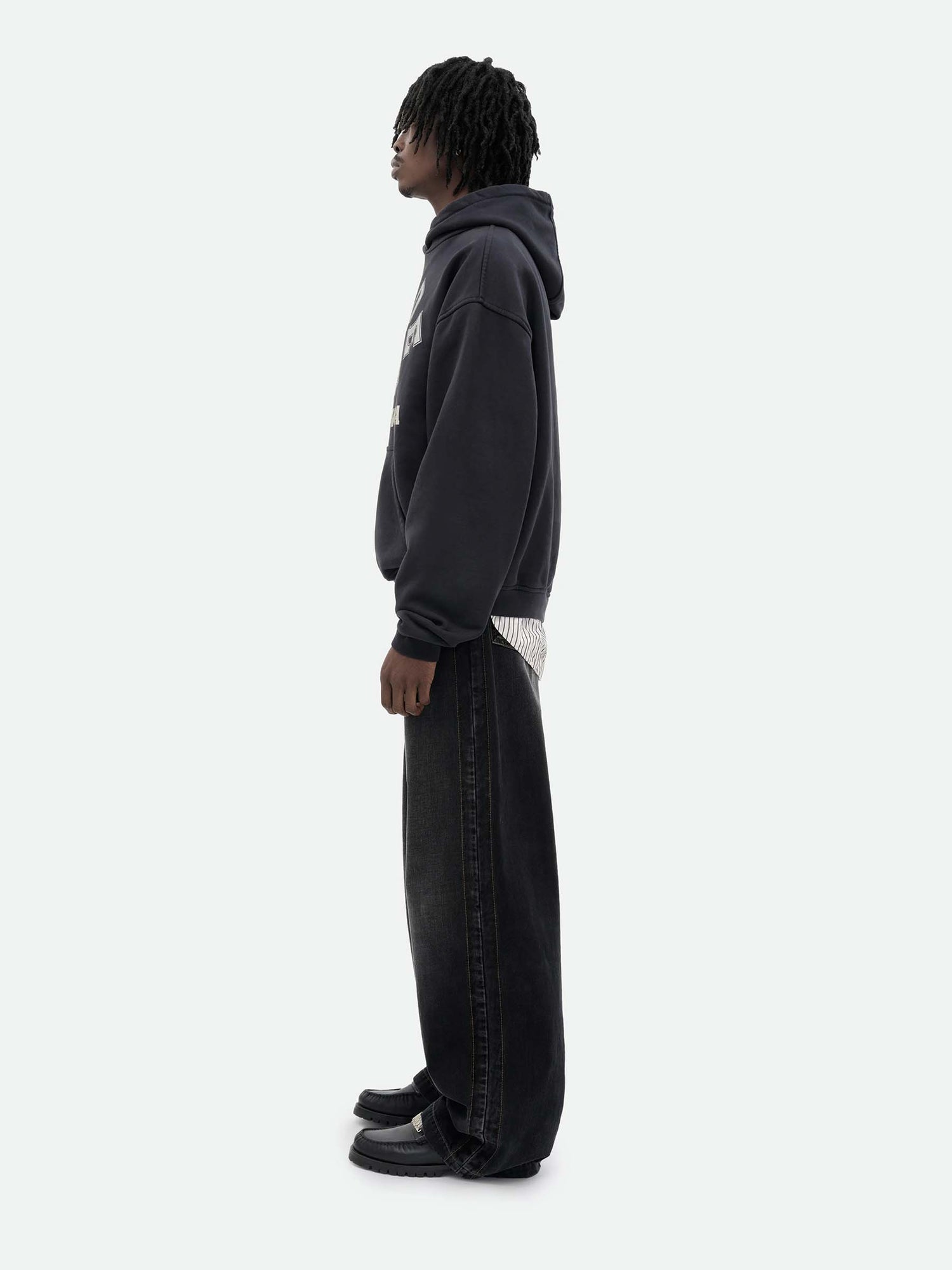 Rhude Hombre Barcelona Sudadera Capucha Algodón color Negro sku 545-001820 01 - Foto 3