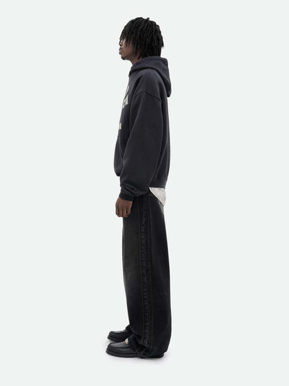 Rhude Hombre Barcelona Sudadera Capucha Algodón color Negro sku 545-001820 01 - Foto 3