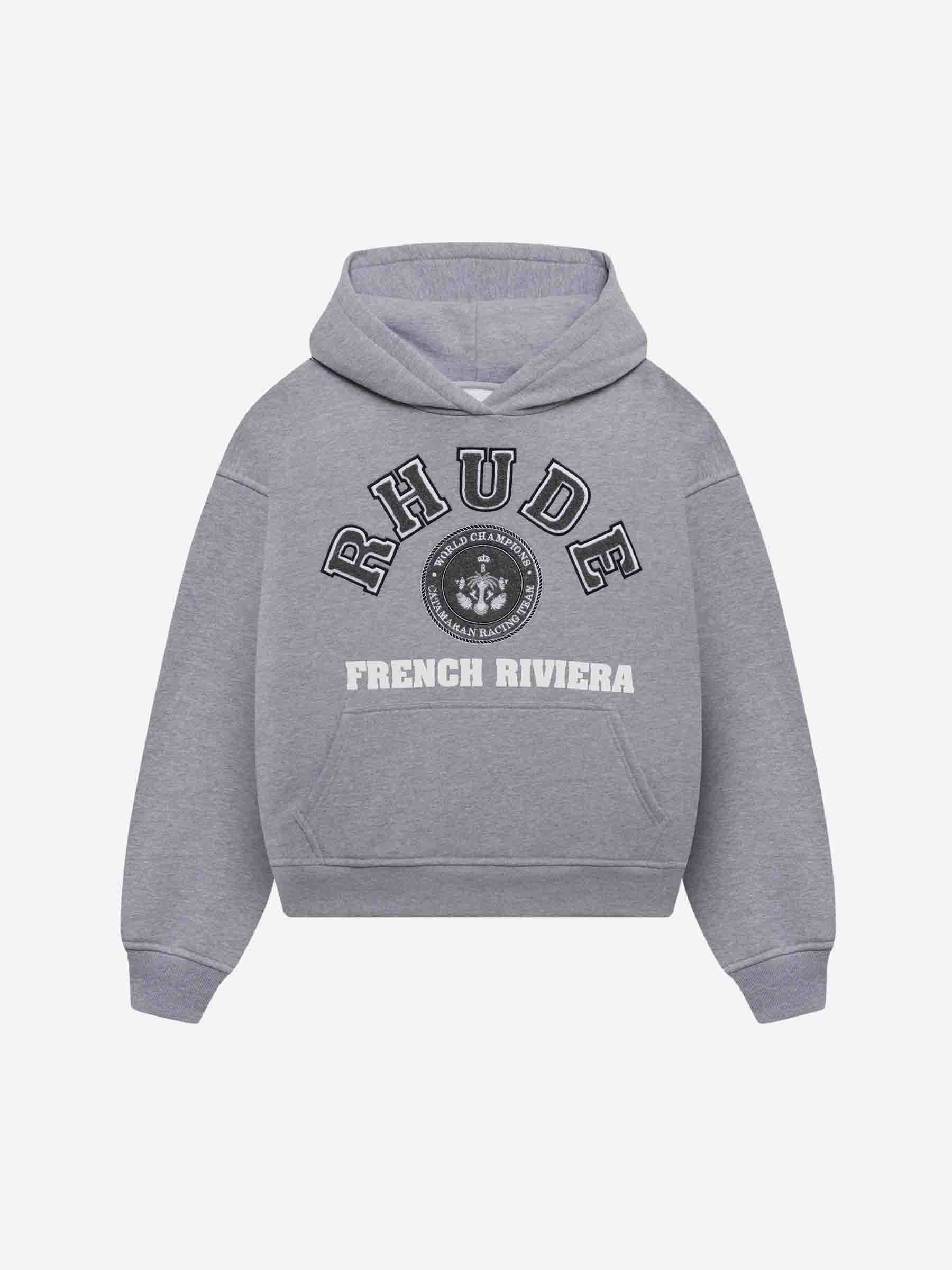 Outlet online Rhude Hombre Sudadera Capucha Parche color Gris Piedra sku 545-001824 01 - Foto 1