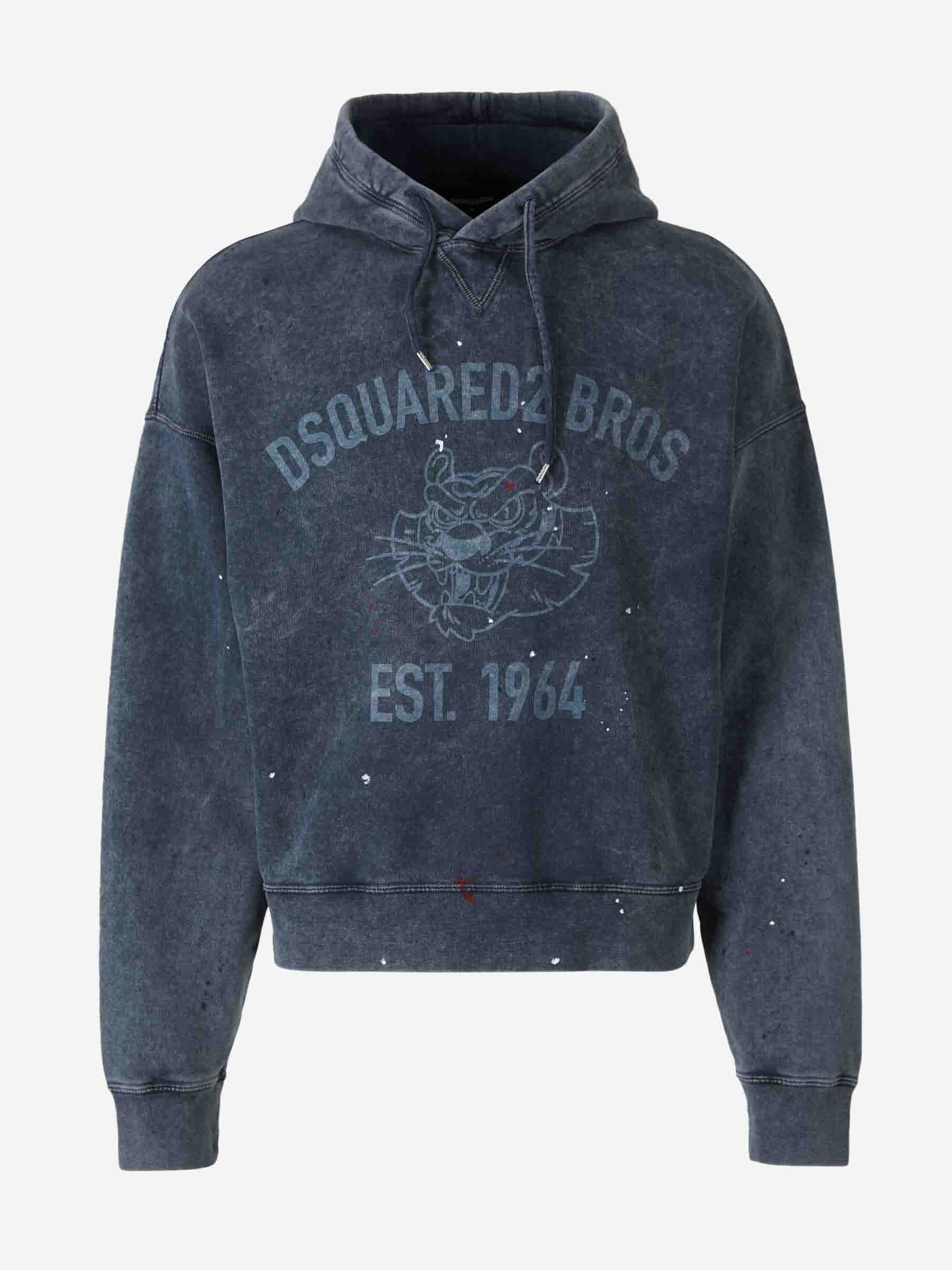 Dsquared2 Hombre Barcelona Sudadera Capucha Algodón color Azul Marino sku 545-001828 01 - Foto 1