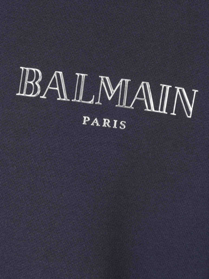 Outlet online Balmain Hombre Sudadera Capucha Algodón color Azul Marino sku 545-001845 01 - Foto 3