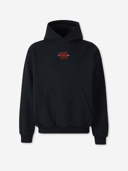 Outlet online Balenciaga Hombre Sudadera Capucha Taped color Negro sku 545-001850 01 - Foto 1