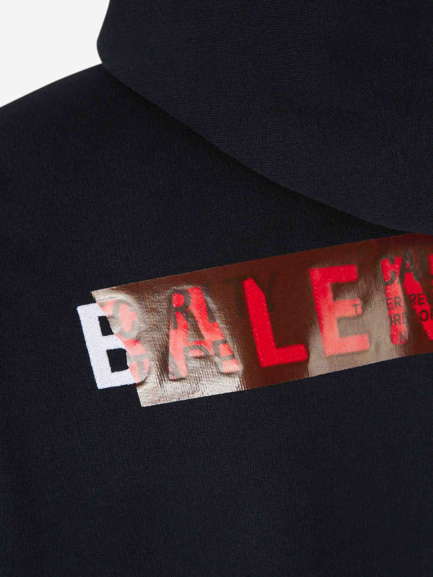 Outlet online Balenciaga Hombre Sudadera Capucha Taped color Negro sku 545-001850 01 - Foto 5