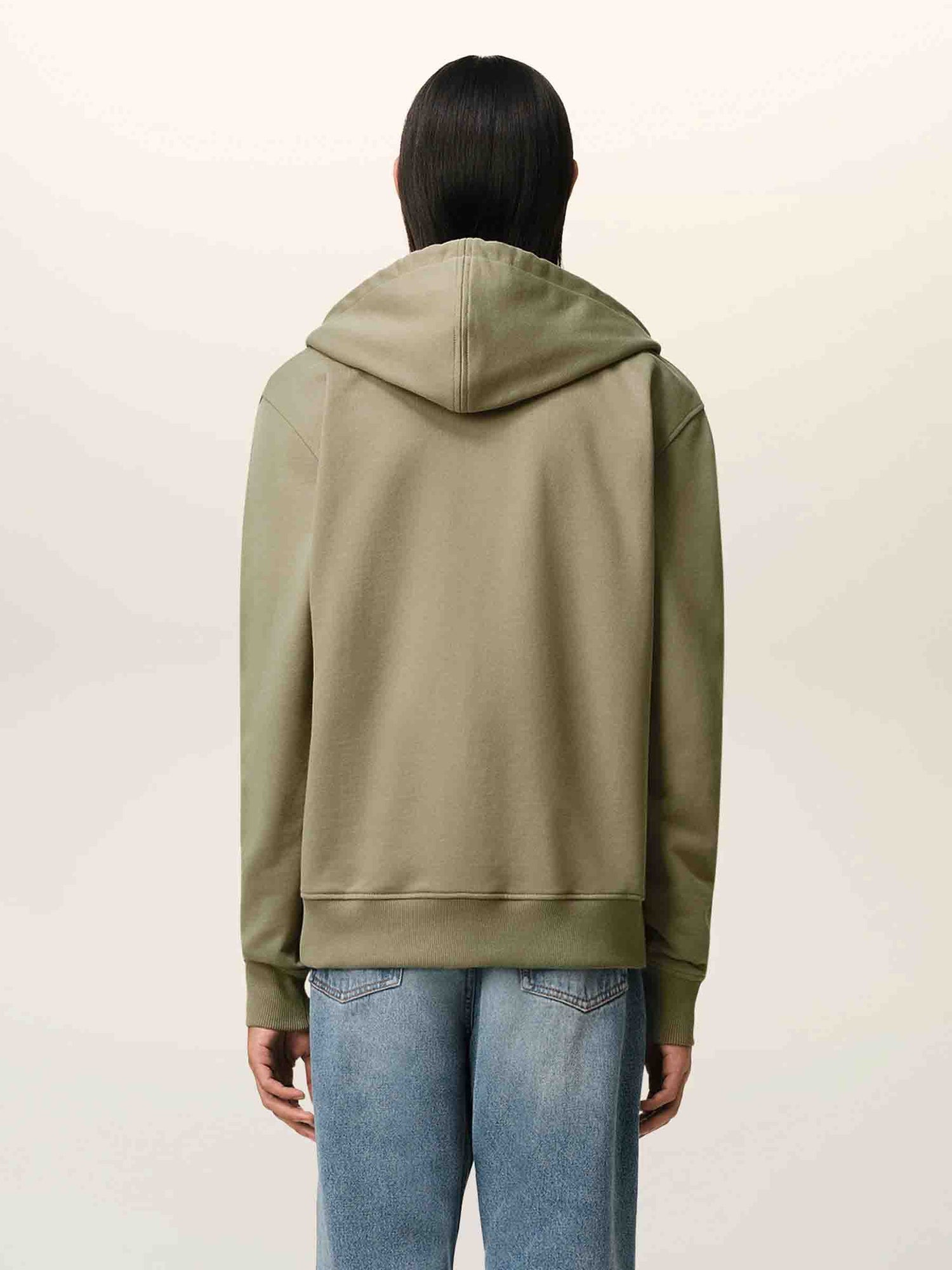 Outlet online Ami Paris Hombre Sudadera Capucha Cremallera color Verde Militar sku 545-001860 01 - Foto 4