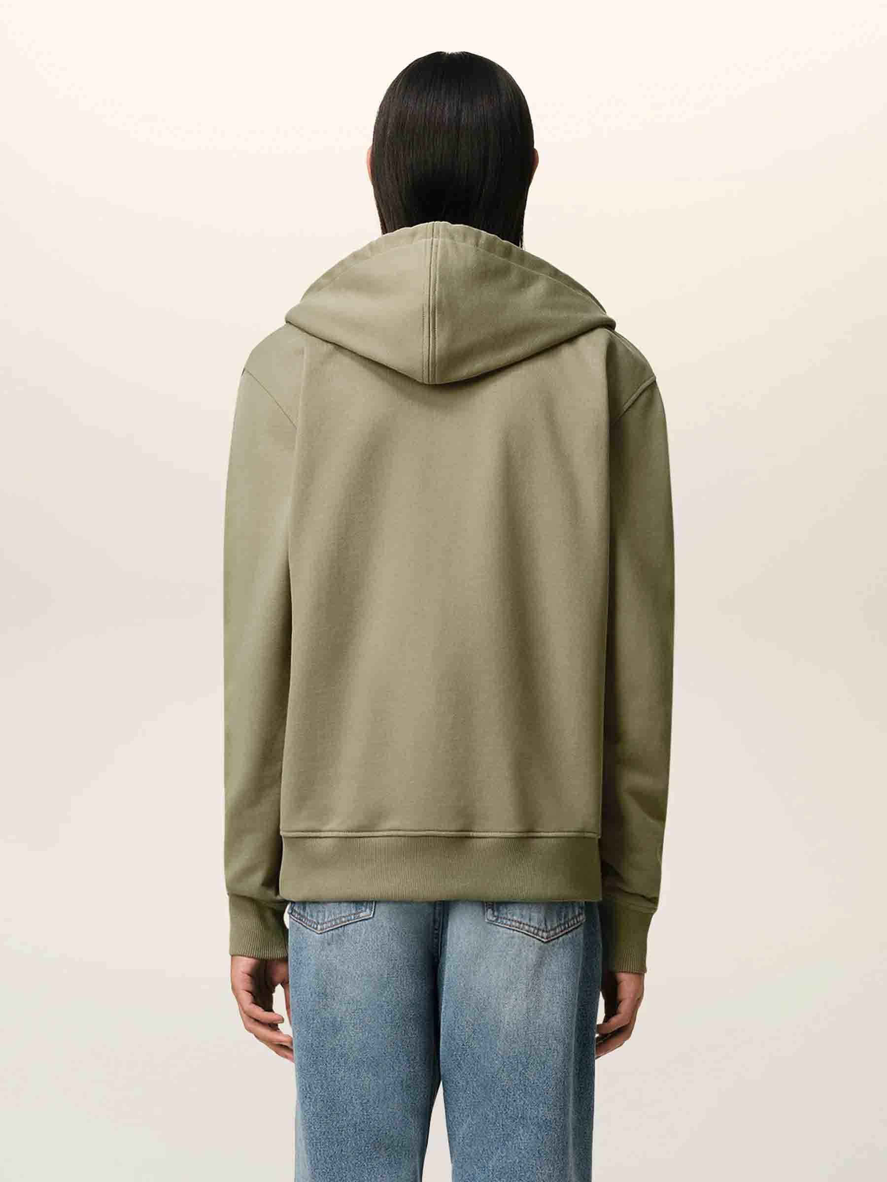 Outlet online Ami Paris Hombre Sudadera Capucha Cremallera color Verde Militar sku 545-001860 01 - Foto 4