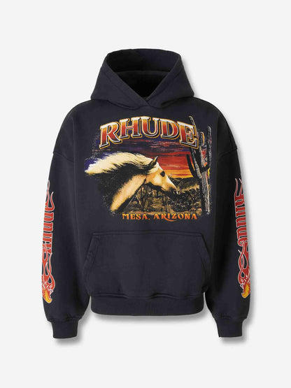 Outlet online Rhude Hombre Sudadera con Capucha color Negro sku 545-001880 01 - Foto 1