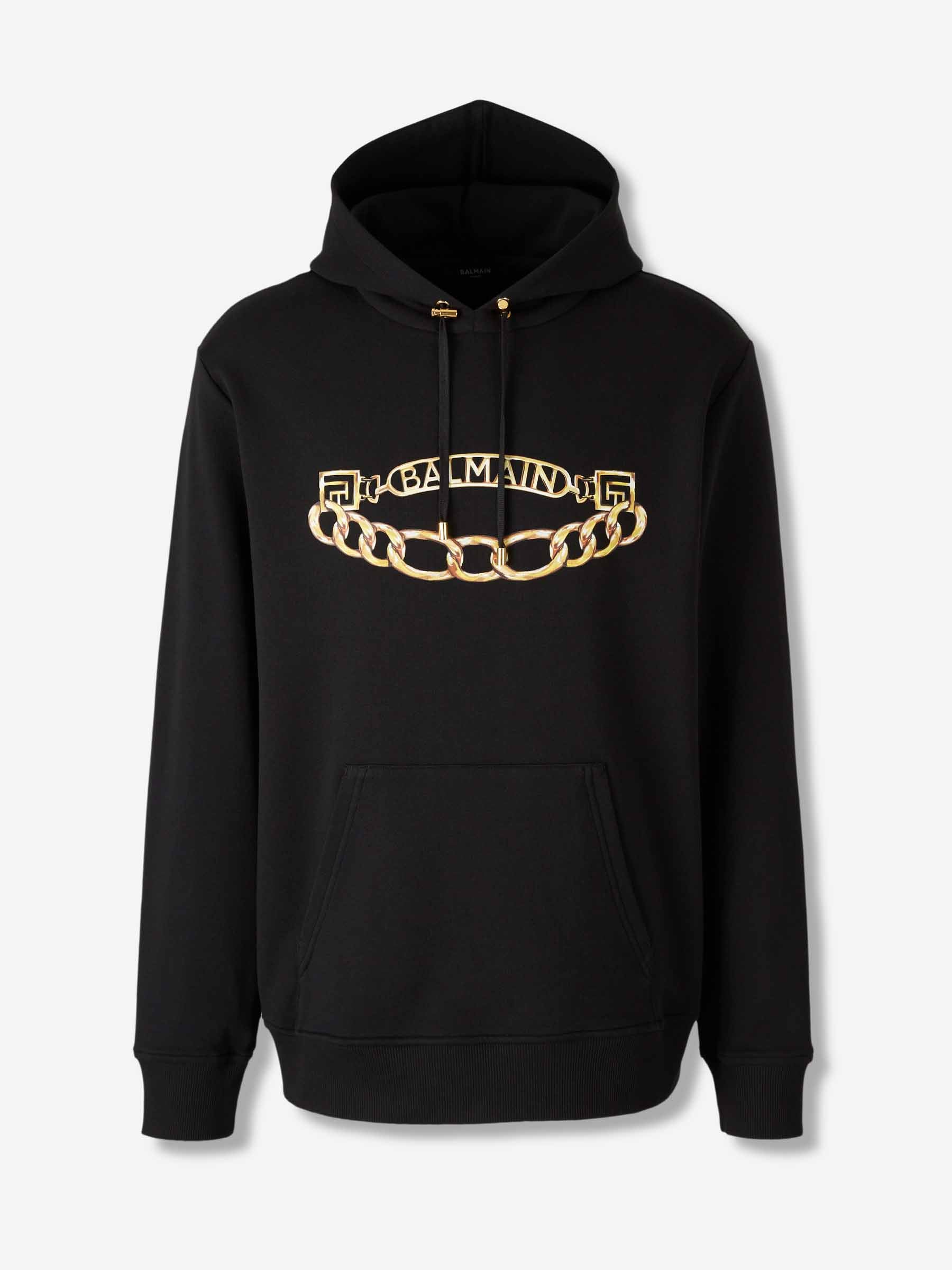Outlet online Balmain Hombre Sudadera Capucha Estampado color Negro sku 545-001897 01 - Foto 1