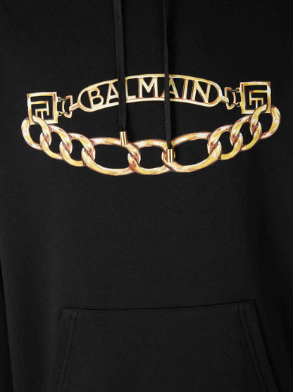 Outlet online Balmain Hombre Sudadera Capucha Estampado color Negro sku 545-001897 01 - Foto 5