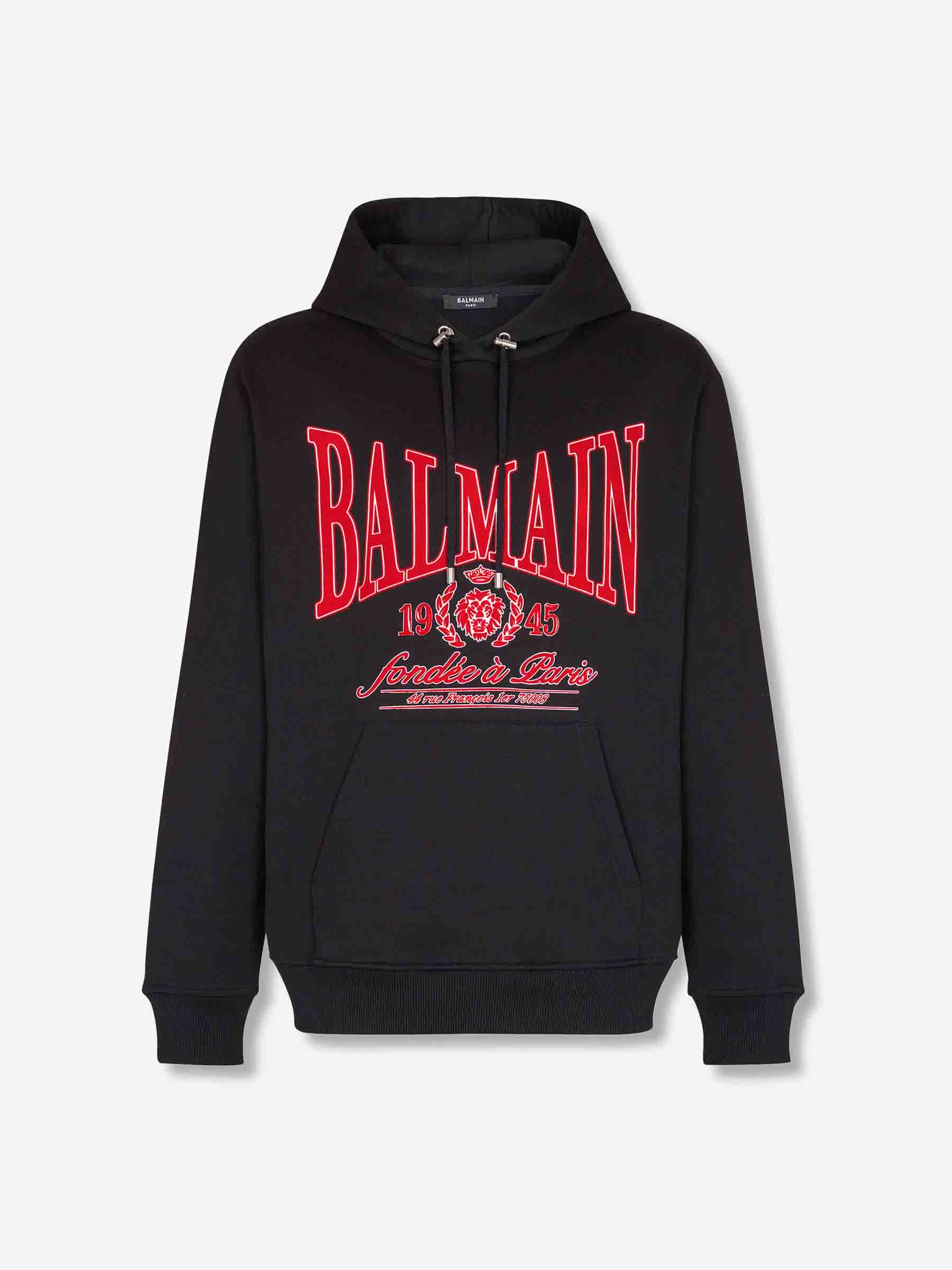 Outlet online Balmain Hombre Sudadera Capucha Logotipo color Negro sku 545-001899 01 - Foto 1
