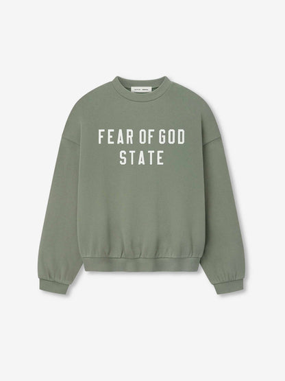 Outlet online Fear of God Essentials Hombre Sudadera Cuello Redondo color Verde Militar sku 545-001932 01 - Foto 1