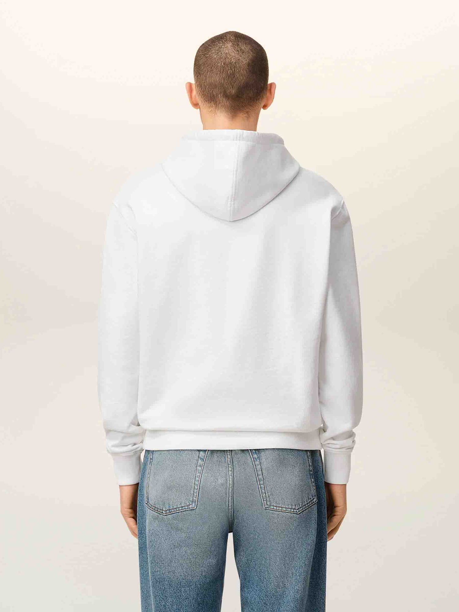 Outlet online Ami Paris Hombre Sudadera Capucha color Blanco sku 545-001947 03 - Foto 3