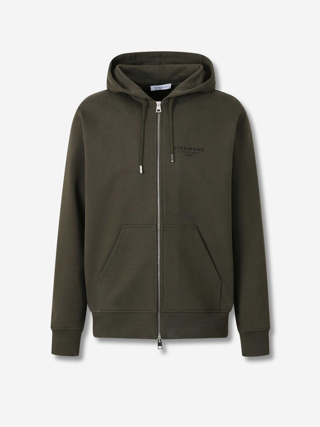 Outlet online Givenchy Hombre Sudadera Cremallera Capucha color Verde Militar sku 545-001958 02 - Foto 1