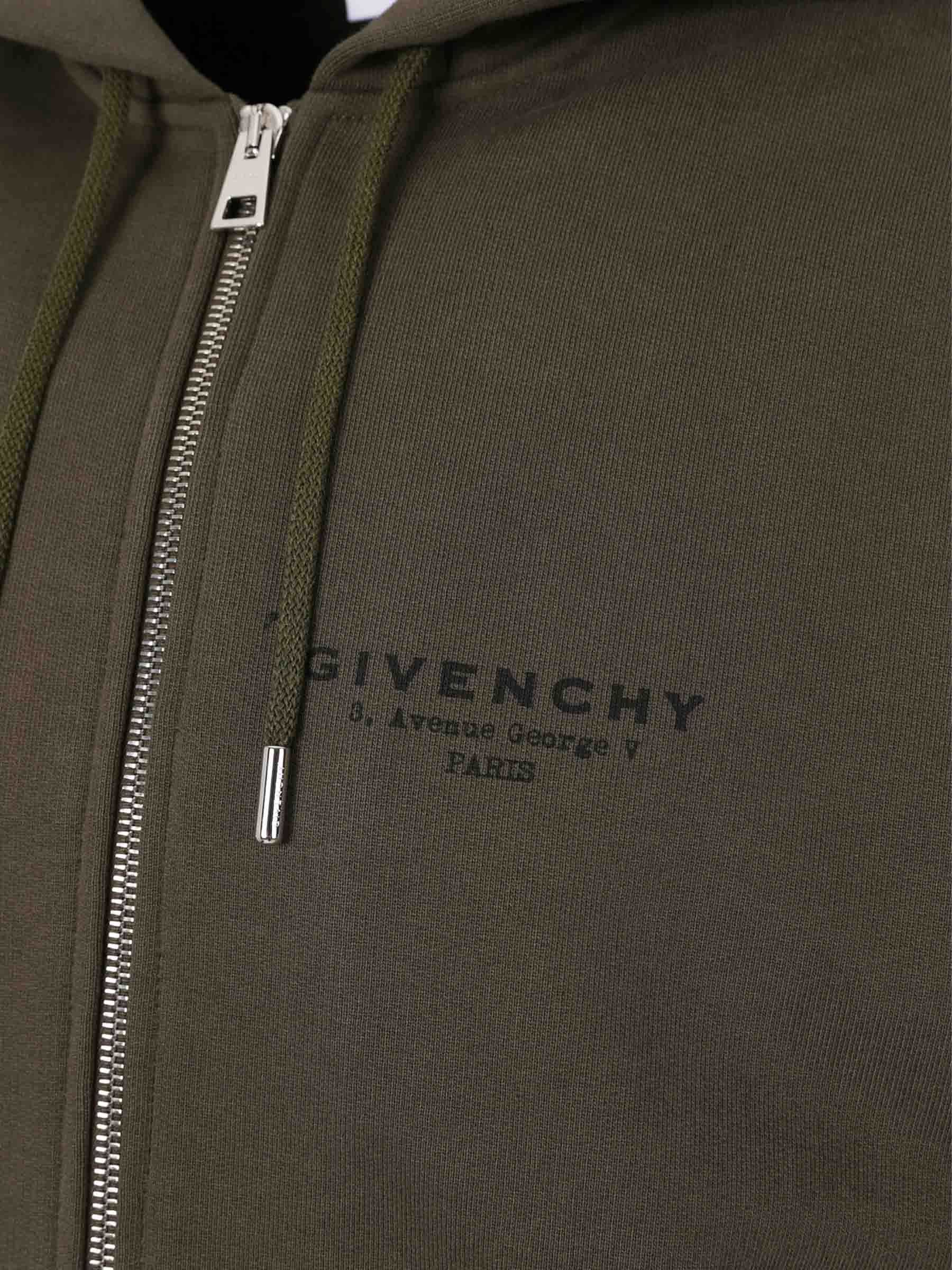 Outlet online Givenchy Hombre Sudadera Cremallera Capucha color Verde Militar sku 545-001958 02 - Foto 3
