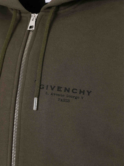 Outlet online Givenchy Hombre Sudadera Cremallera Capucha color Verde Militar sku 545-001958 02 - Foto 3