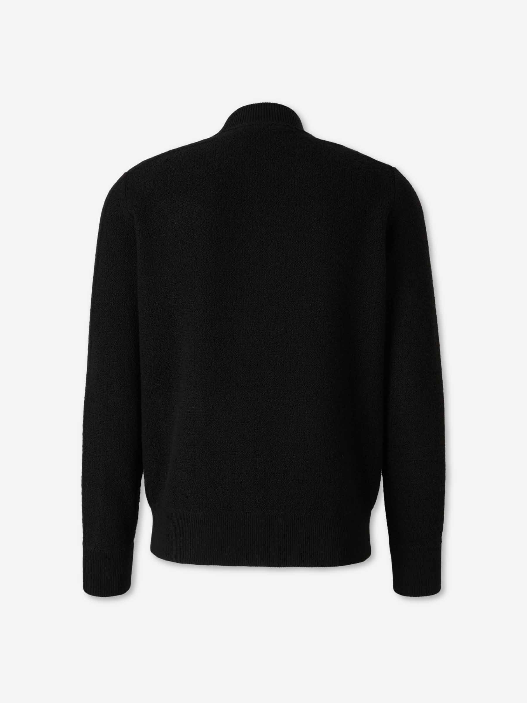 Outlet online Gran Sasso Hombre Cárdigan Cremallera Lana color Negro sku 545-002001 01 - Foto 2