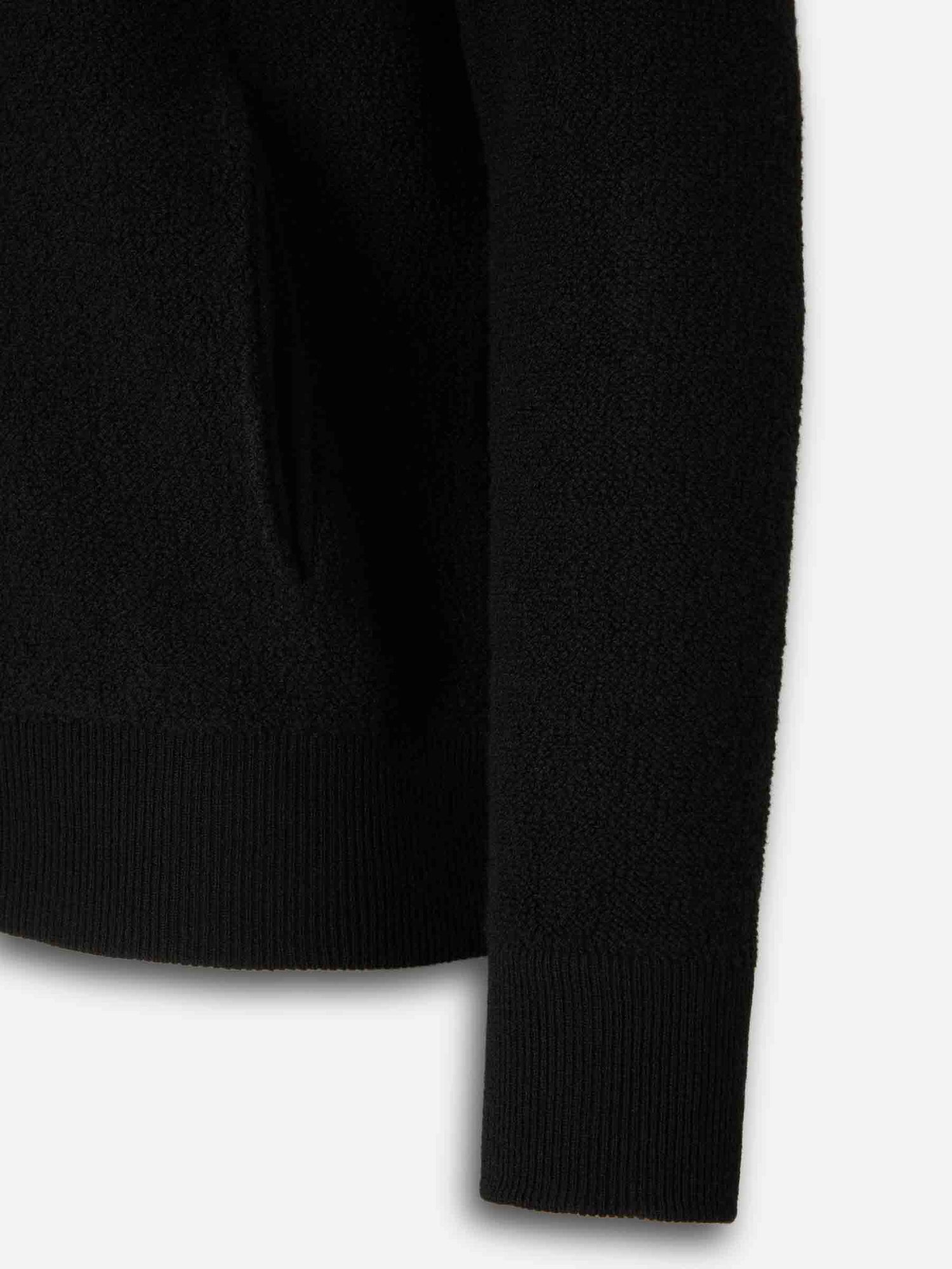 Outlet online Gran Sasso Hombre Cárdigan Cremallera Lana color Negro sku 545-002001 01 - Foto 4