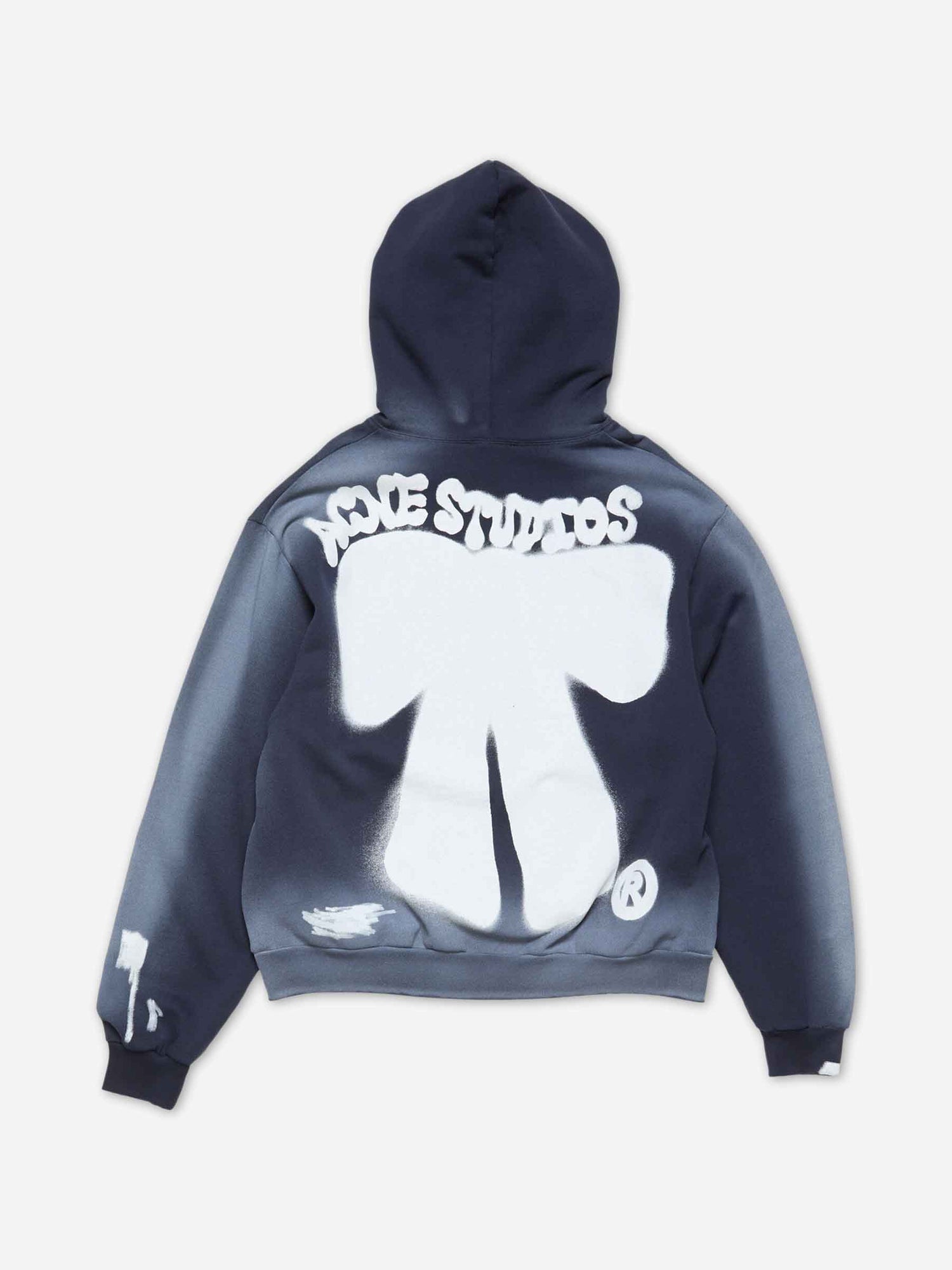 Acne Studios Hombre Barcelona Sudadera Capucha Sprayed color Azul Noche sku 545-002031 01 - Foto 3