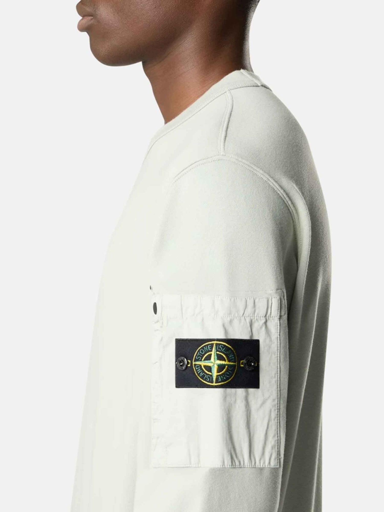 Outlet online Stone Island Hombre Sudadera Cuello Redondo color Verde Menta sku 545-002039 01 - Foto 4