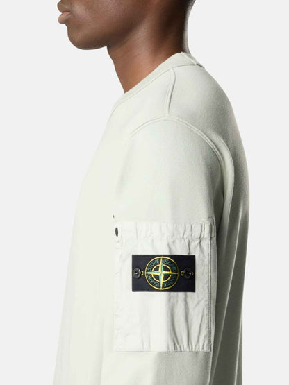 Outlet online Stone Island Hombre Sudadera Cuello Redondo color Verde Menta sku 545-002039 01 - Foto 4
