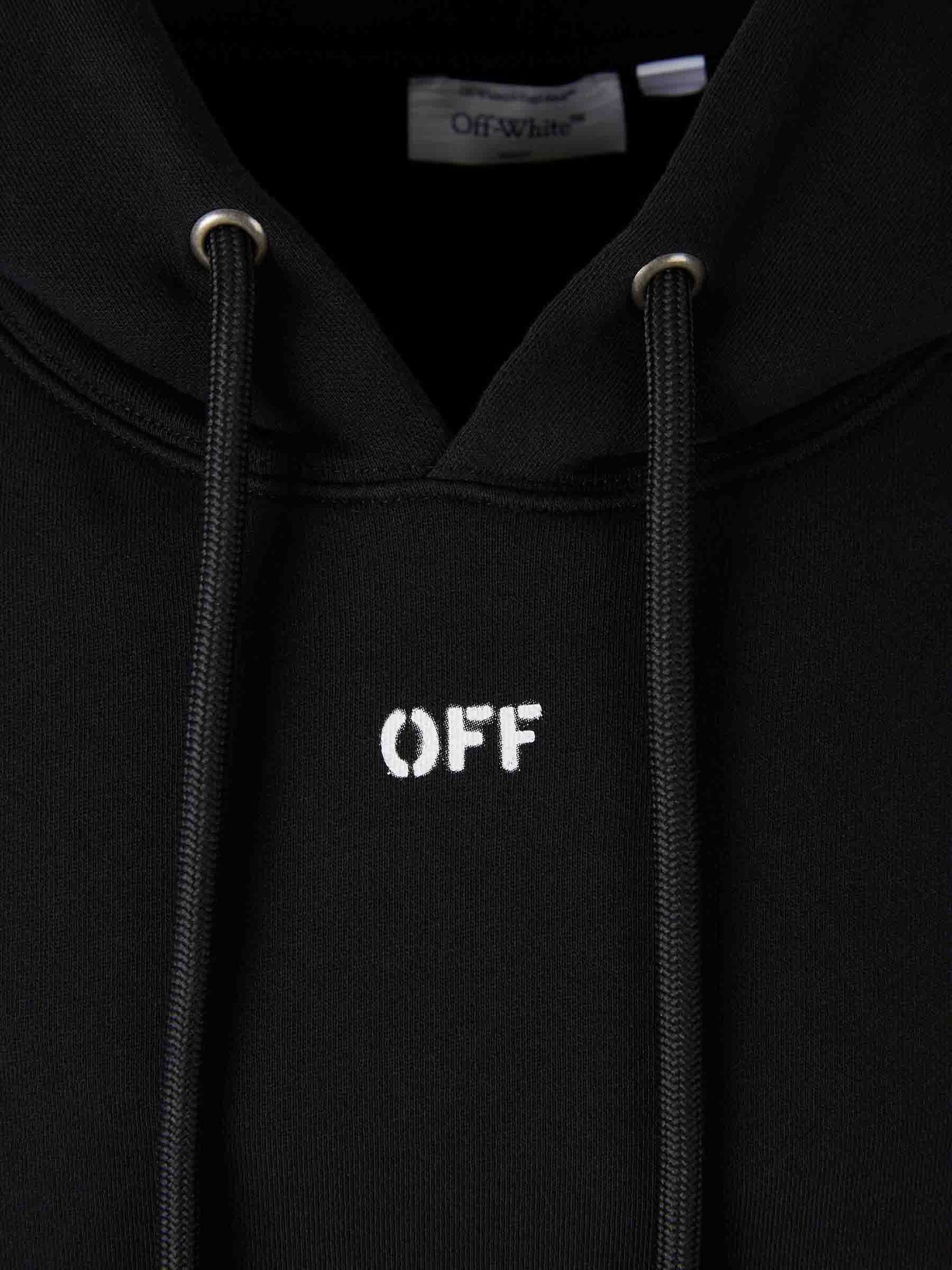 Outlet online Off-White Hombre Sudadera Capucha Logo color Negro sku 545-002065 01 - Foto 3