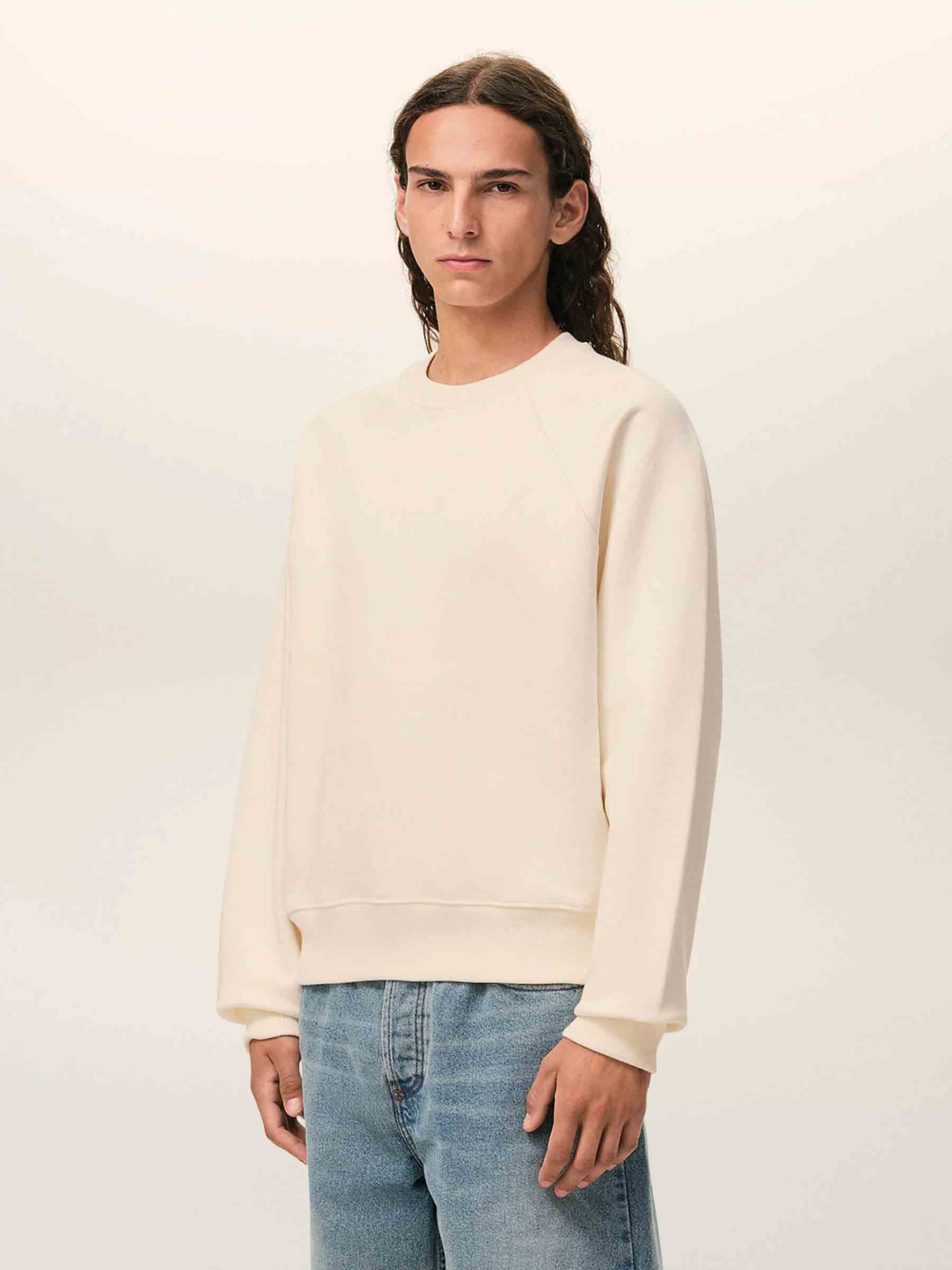 Ami Paris Hombre Barcelona Sudadera Algodón color Crema sku 545-002074 01 - Foto 2