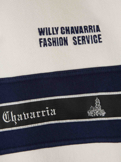 Willy Chavarria Hombre Barcelona Sudadera Oversize Cuello Alto color Marfil sku 545-002083 01 - Foto 4