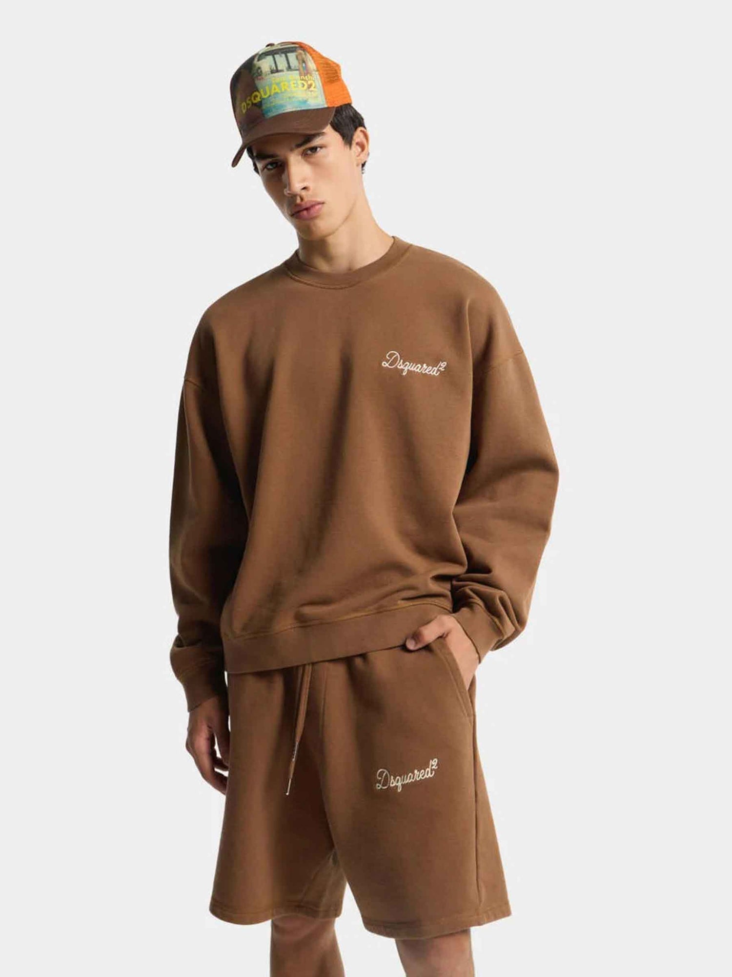 Outlet online Dsquared2 Hombre Sudadera Logo Algodón color Marrón sku 545-002086 01 - Foto 2