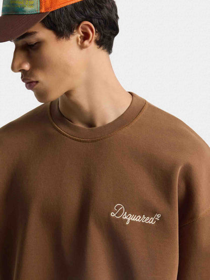 Outlet online Dsquared2 Hombre Sudadera Logo Algodón color Marrón sku 545-002086 01 - Foto 4