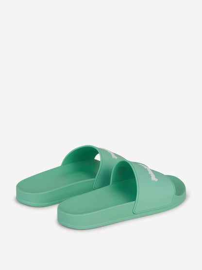 Outlet online Palm Angels Hombre Sandalias Pool Logo color Verde Menta sku 617-000095 03 - Foto 3