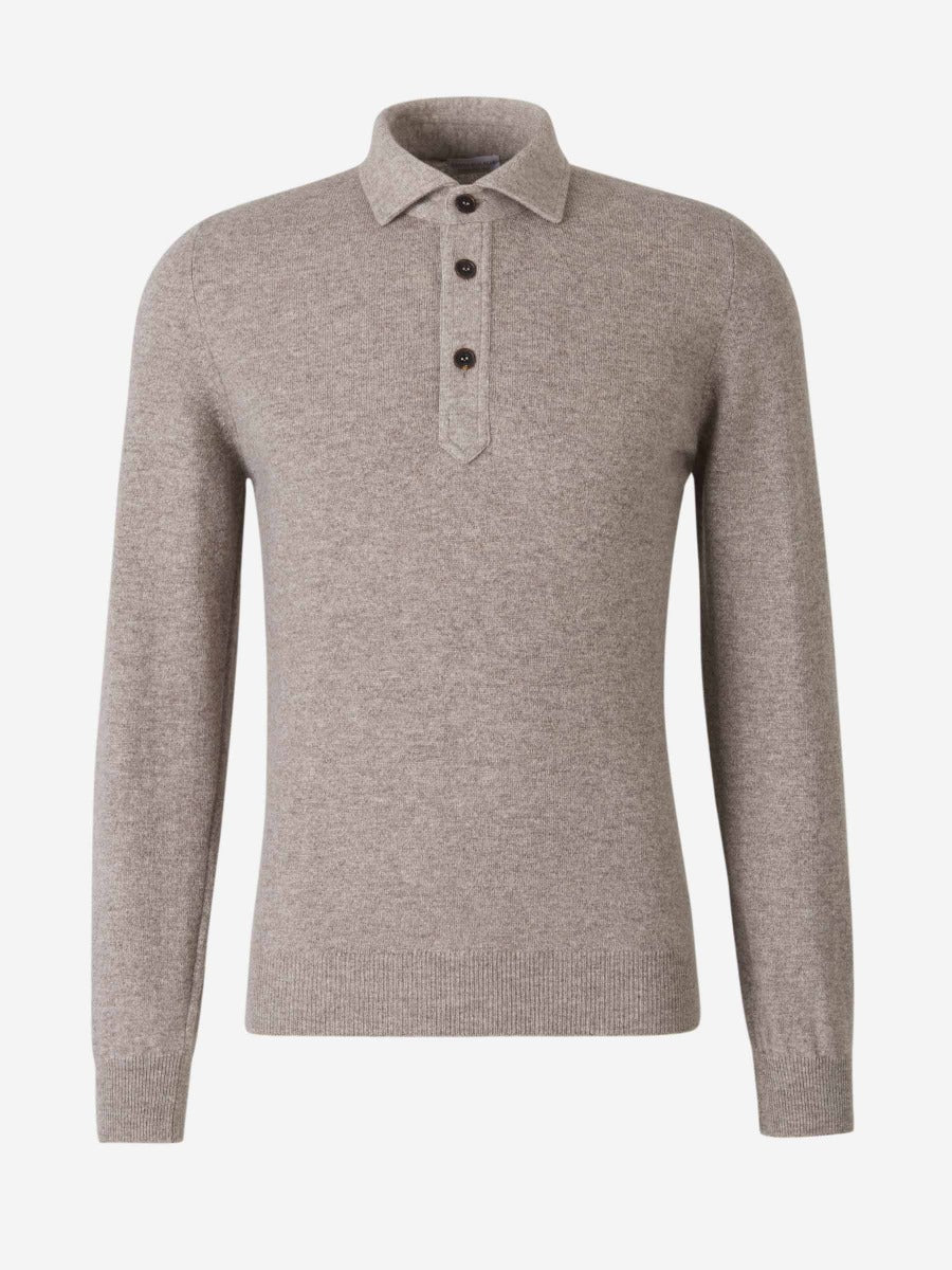 Outlet online Santa Eulalia Hombre Polo Cashmere Manga Larga color Beis sku 551-000304 02 - Foto 5