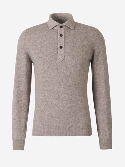 Outlet online Santa Eulalia Hombre Polo Cashmere Manga Larga color Beis sku 551-000304 02 - Foto 5