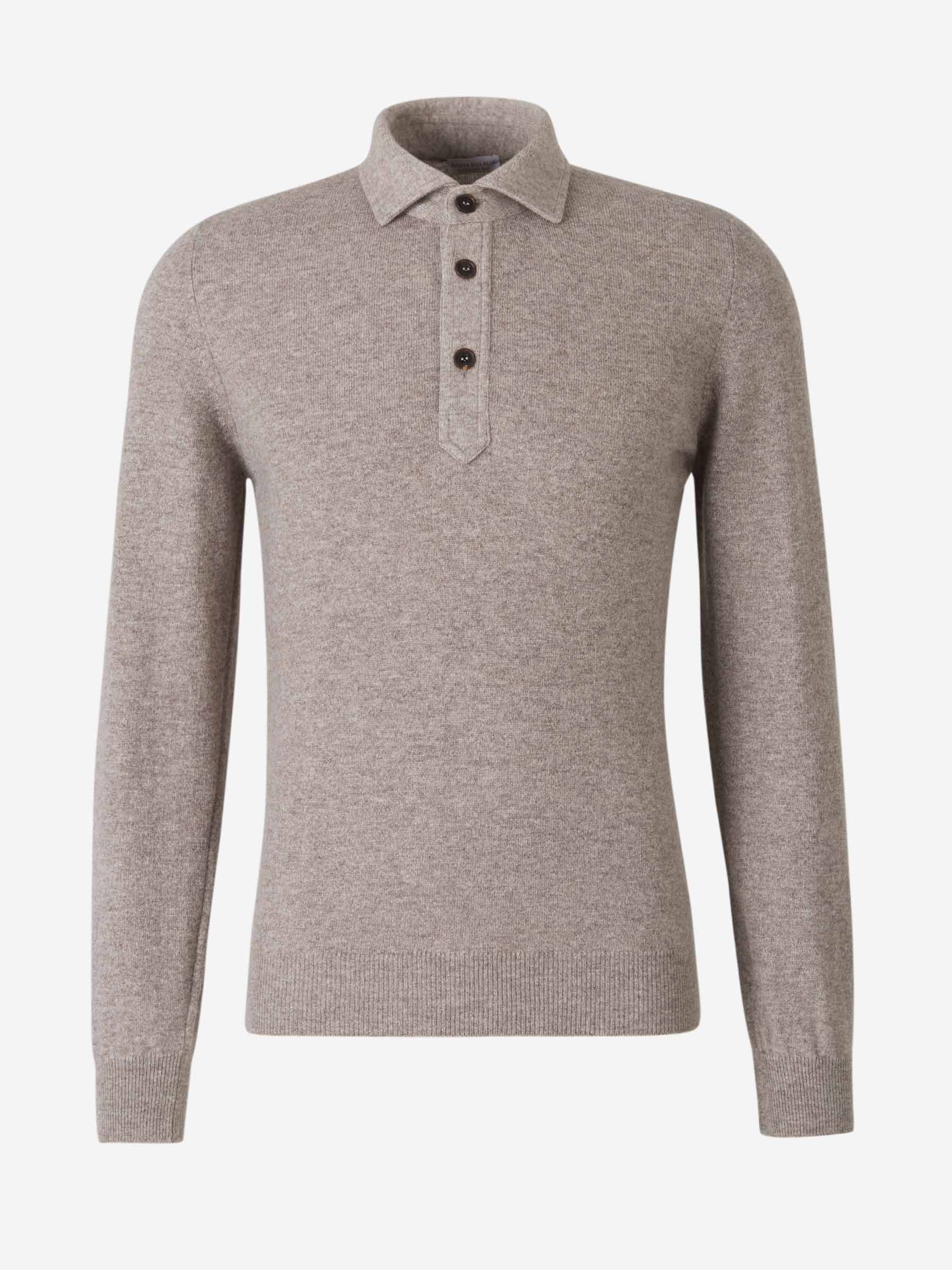 Outlet online Santa Eulalia Hombre Polo Cashmere Manga Larga color Burdeos sku 551-000287 03 - Foto 8
