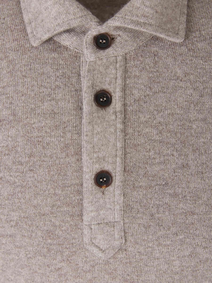 Outlet online Santa Eulalia Hombre Polo Cashmere Manga Larga color Beis sku 551-000304 02 - Foto 7