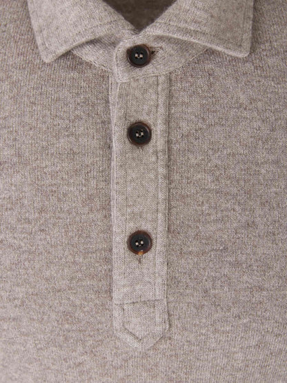 Outlet online Santa Eulalia Hombre Polo Cashmere Manga Larga color Beis sku 551-000304 02 - Foto 7