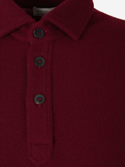 Outlet online Santa Eulalia Hombre Polo Cashmere Manga Larga color Burdeos sku 551-000287 03 - Foto 3