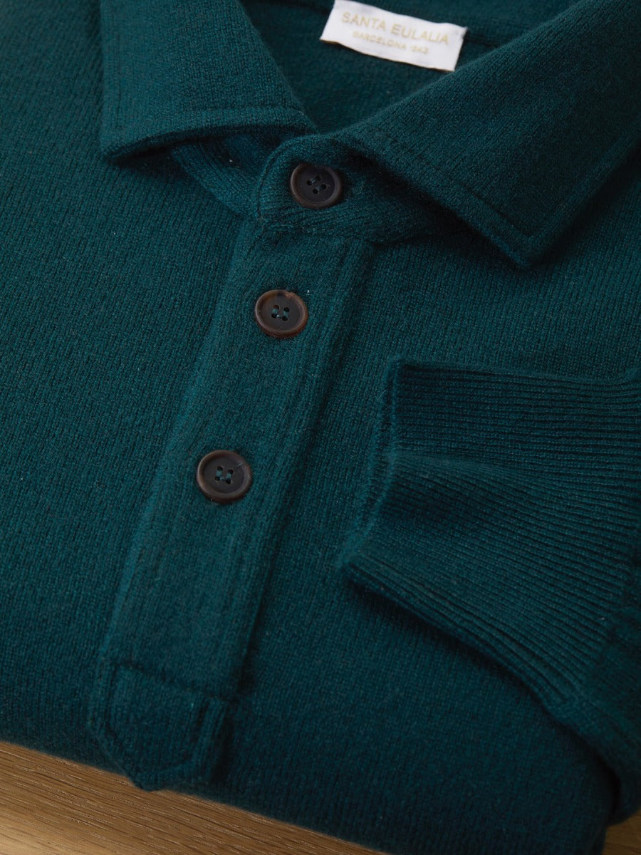 Outlet online Santa Eulalia Hombre Polo Cashmere Manga Larga color Burdeos sku 551-000287 03 - Foto 17