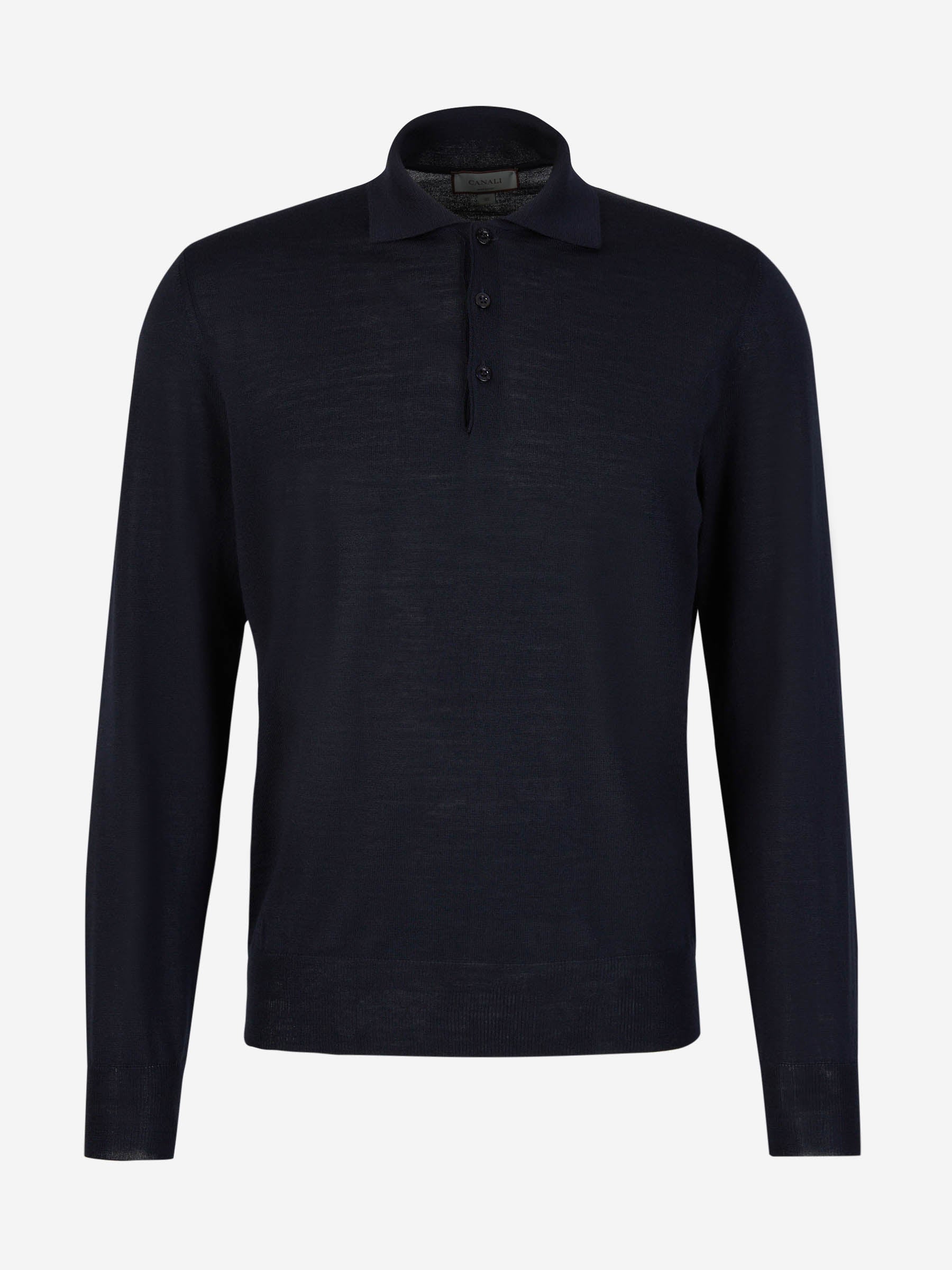 Outlet online Canali Hombre Polo Punto Lana color Azul Noche sku 551-000288 03 - Foto 1