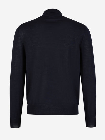 Outlet online Canali Hombre Polo Punto Lana color Azul Noche sku 551-000288 03 - Foto 2