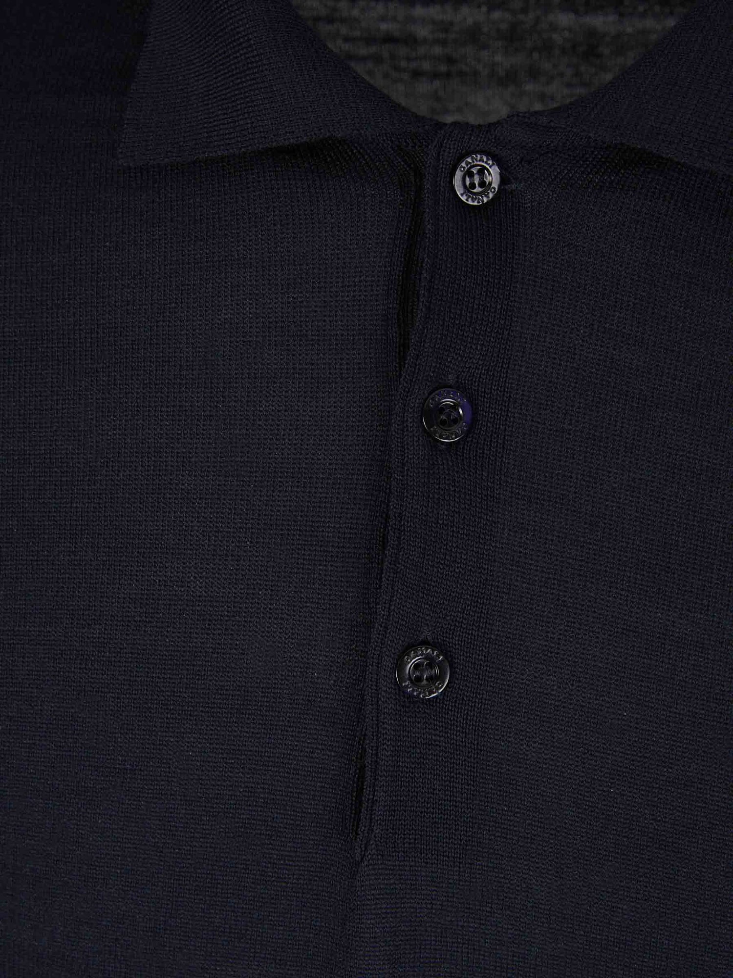 Outlet online Canali Hombre Polo Punto Lana color Azul Noche sku 551-000288 03 - Foto 3