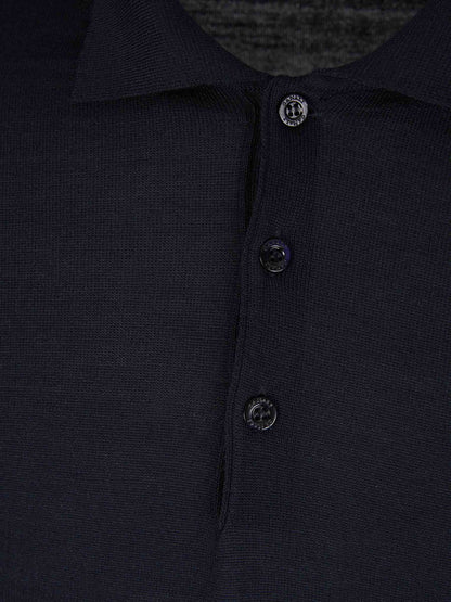 Outlet online Canali Hombre Polo Punto Lana color Azul Noche sku 551-000288 03 - Foto 3