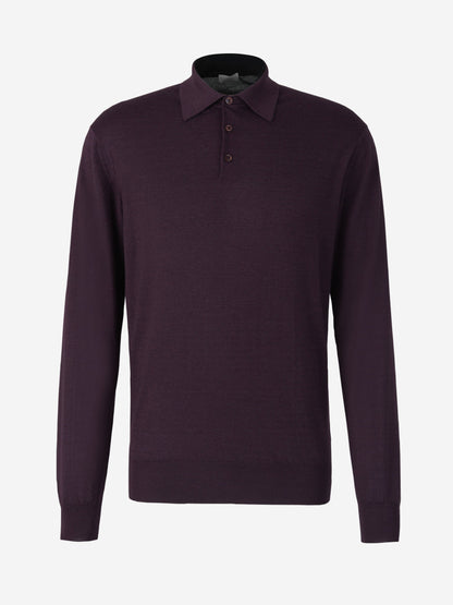 Outlet online Santa Eulalia Hombre Polo Cashmere Y Seda color Burdeos sku 551-000298 04 - Foto 1