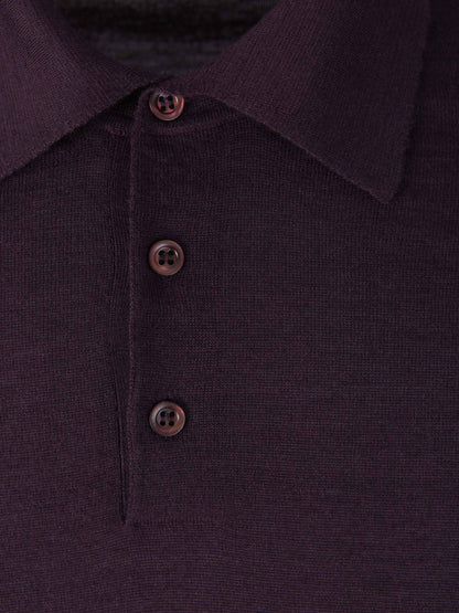 Outlet online Santa Eulalia Hombre Polo Cashmere Y Seda color Burdeos sku 551-000298 04 - Foto 3