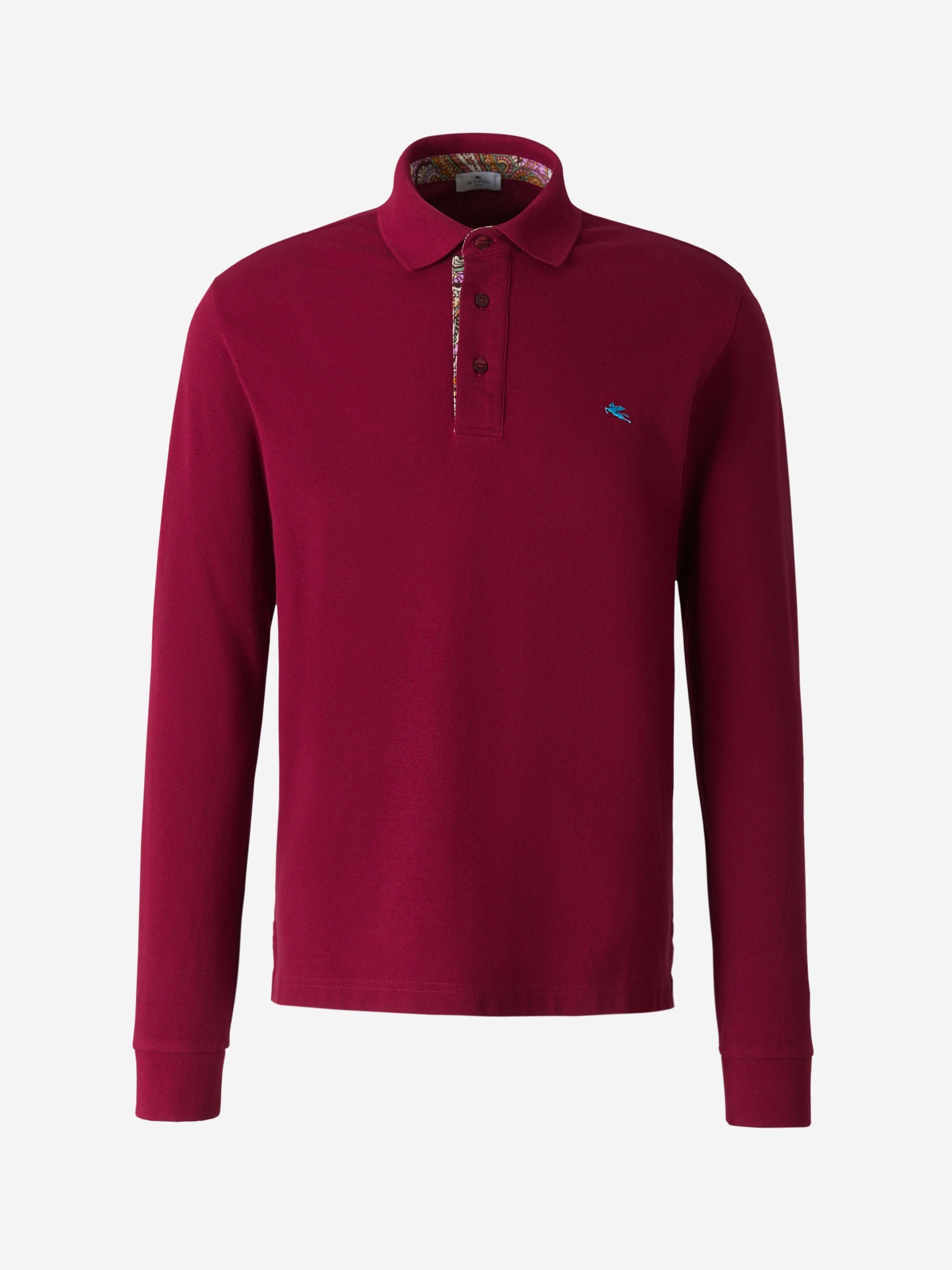 Outlet online Etro Hombre Polo Logo Bordado color Rojo Cereza sku 551-000302 01 - Foto 1