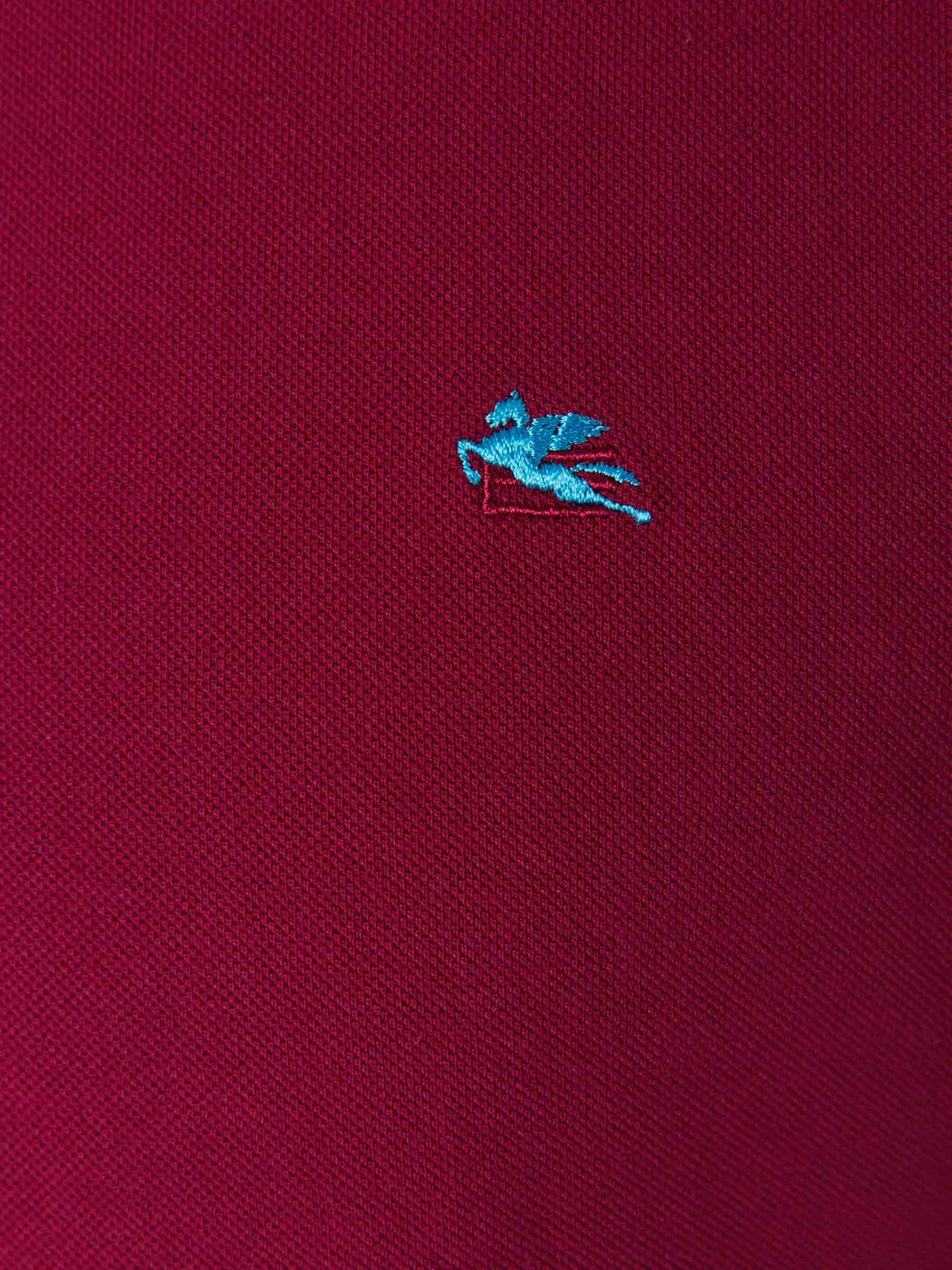 Outlet online Etro Hombre Polo Logo Bordado color Rojo Cereza sku 551-000302 01 - Foto 4