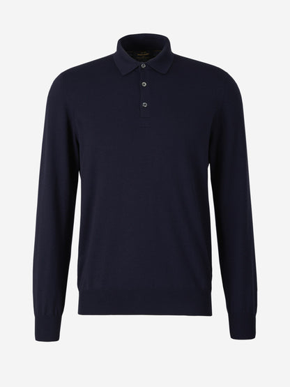 Outlet online Gran Sasso Hombre Polo Punto Lana color Negro sku 551-000303 02 - Foto 1