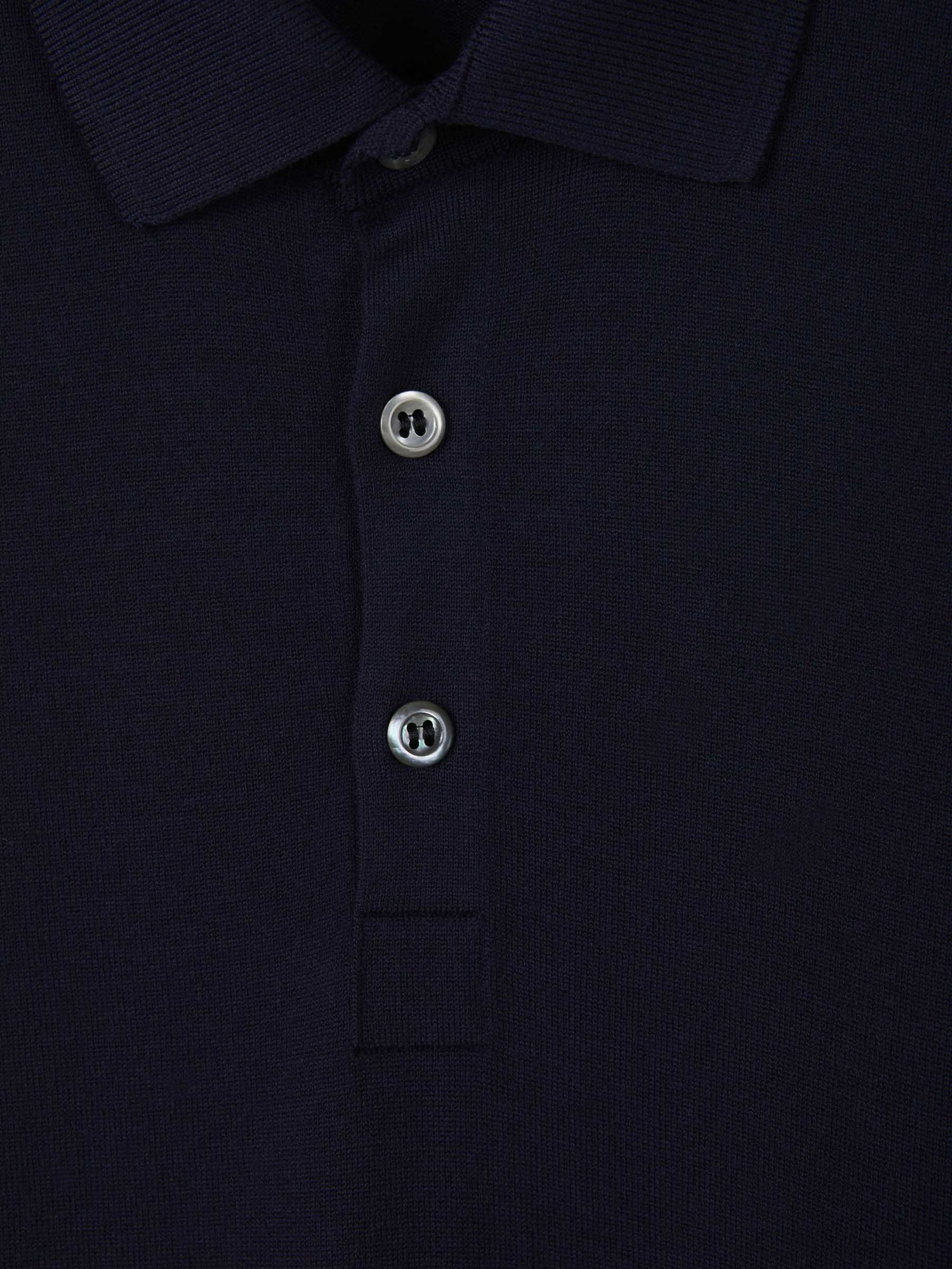 Outlet online Gran Sasso Hombre Polo Punto Lana color Negro sku 551-000303 02 - Foto 3