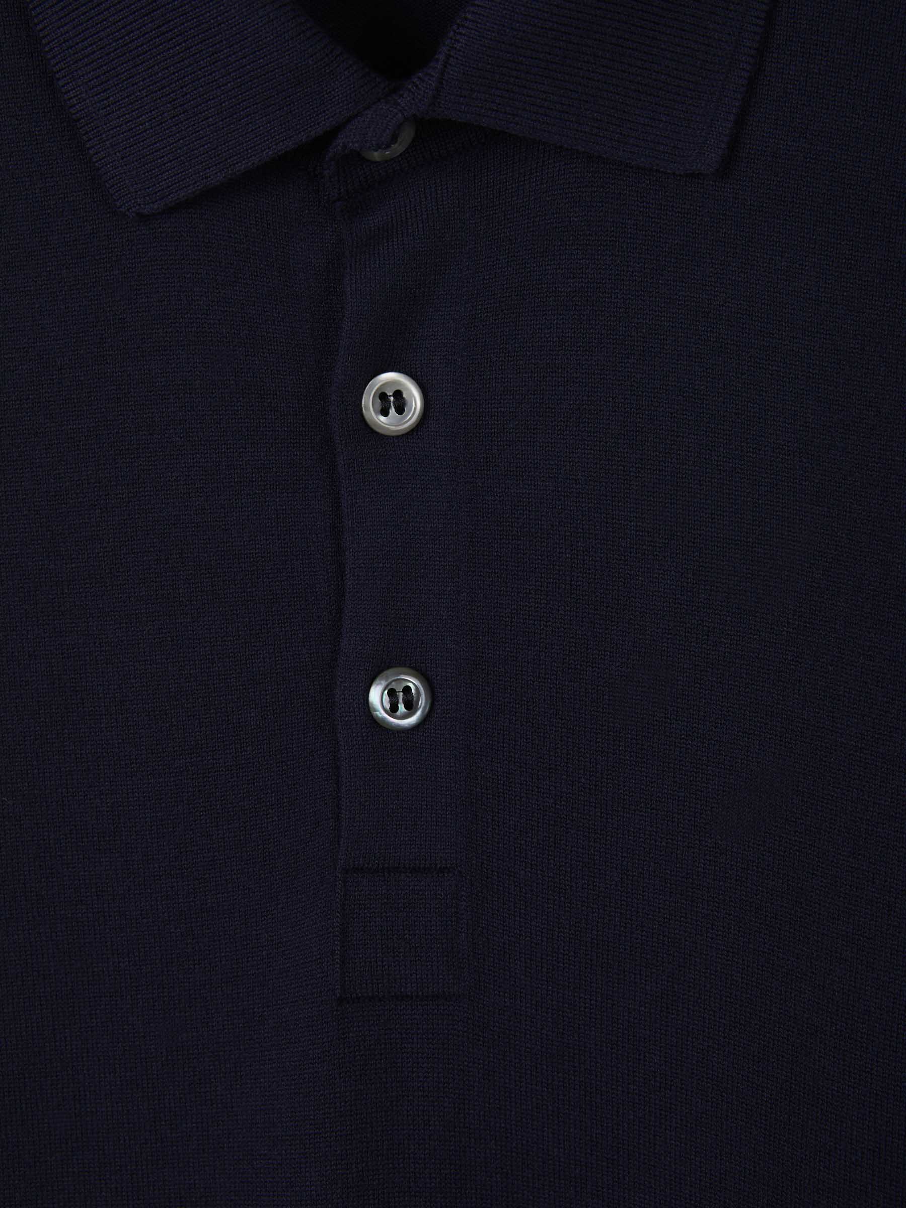 Outlet online Gran Sasso Hombre Polo Punto Lana color Negro sku 551-000303 02 - Foto 3