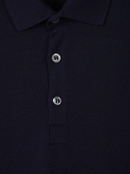 Outlet online Gran Sasso Hombre Polo Punto Lana color Negro sku 551-000303 02 - Foto 3