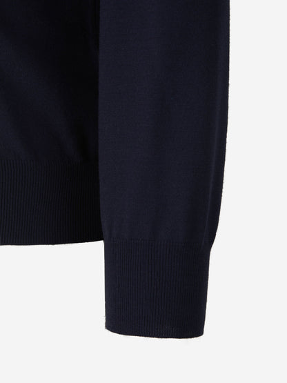 Outlet online Gran Sasso Hombre Polo Punto Lana color Negro sku 551-000303 02 - Foto 4